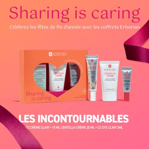 Erborian - CC Crème à la Centella Asiatica - Maquillage et Soin Illuminateur de Teint Haute Définition pour Visage - Protection Solaire SPF 25 - Soin Cosmétique Coréen