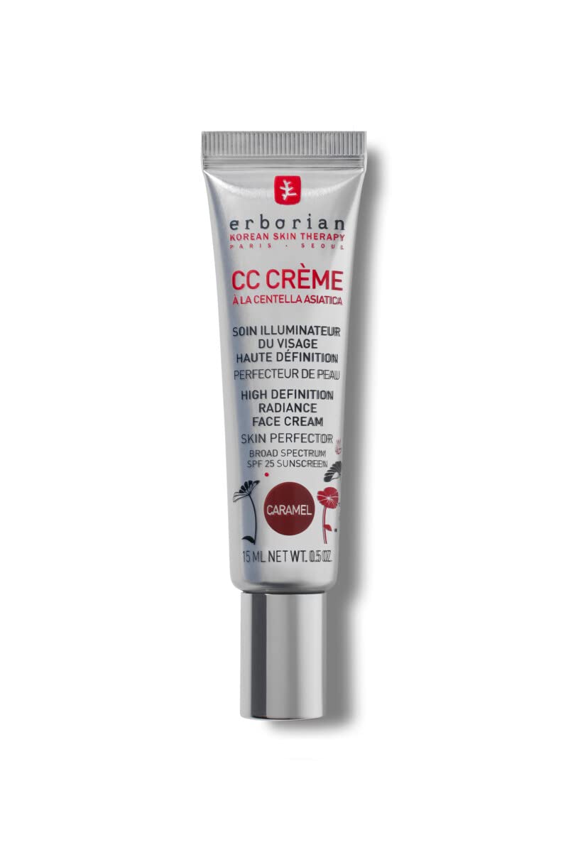 Erborian - CC Crème à la Centella Asiatica - Maquillage et Soin Illuminateur de Teint Haute Définition pour Visage - Protection Solaire SPF 25 - Soin Cosmétique Coréen
